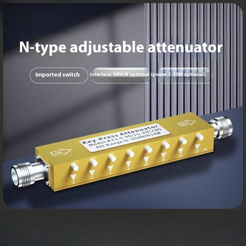 

Регулируемый аттенюатор типа N 30, 90 дБ, 3, 4, 5G, радиочастотный сигнал, 1 дБ, шаг, 5 Вт, 10 Вт, клавиатура