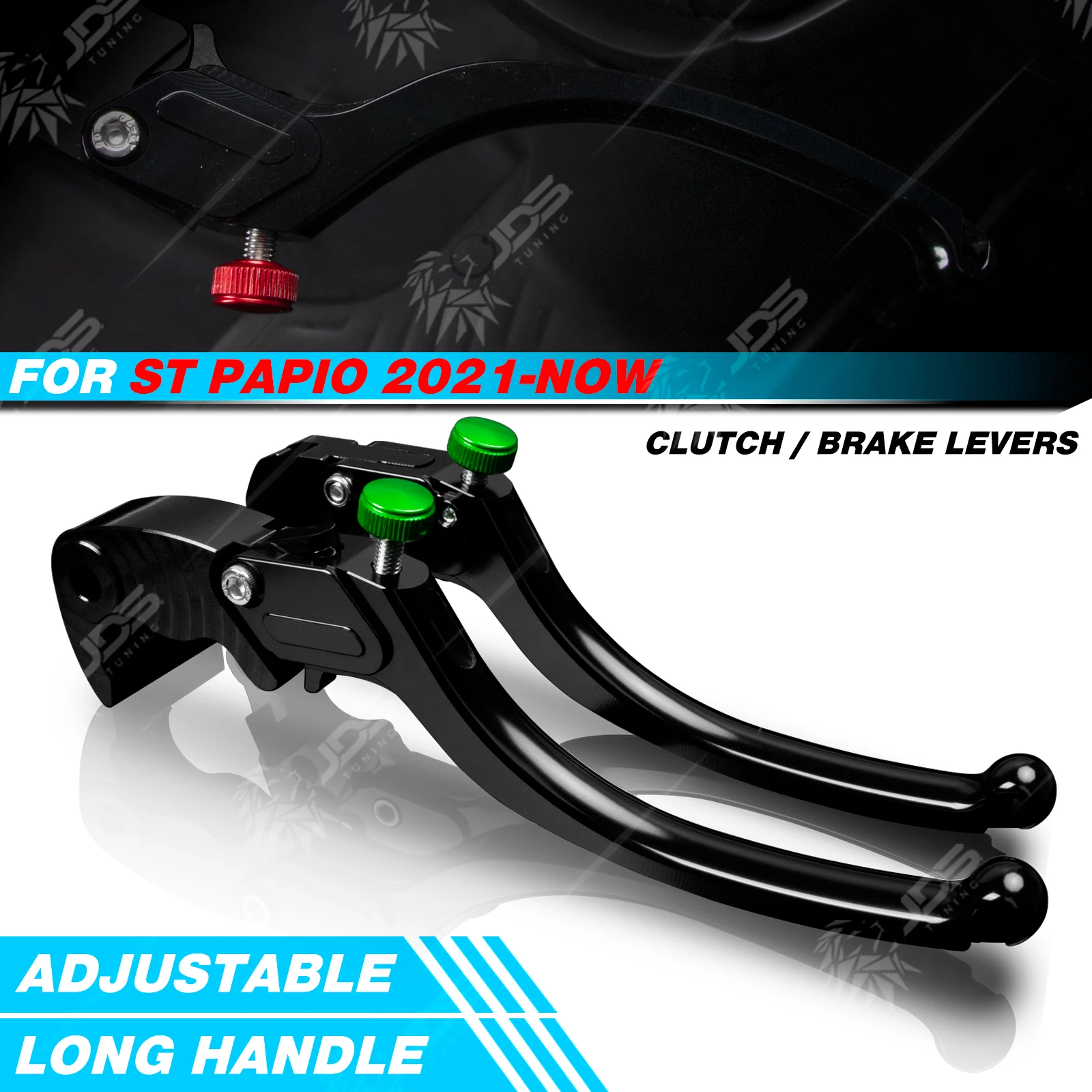 

JDSTUNING Для CFMOTO ST PAPIO 2021-НАСЫЧАТЕЛЬНОЕ ВРЕМЯ: Комплект бесступенчатых рычагов сцепления и тормоза с длинными рукоятками, аксессуары и запчасти для мотоциклов