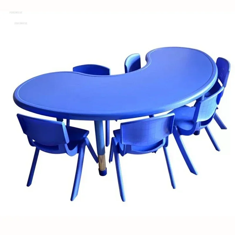 Plastic Children Tables Home Writing Tables Kindergarten Early Education Game Desk Children Eating Lift Table Children Furniture