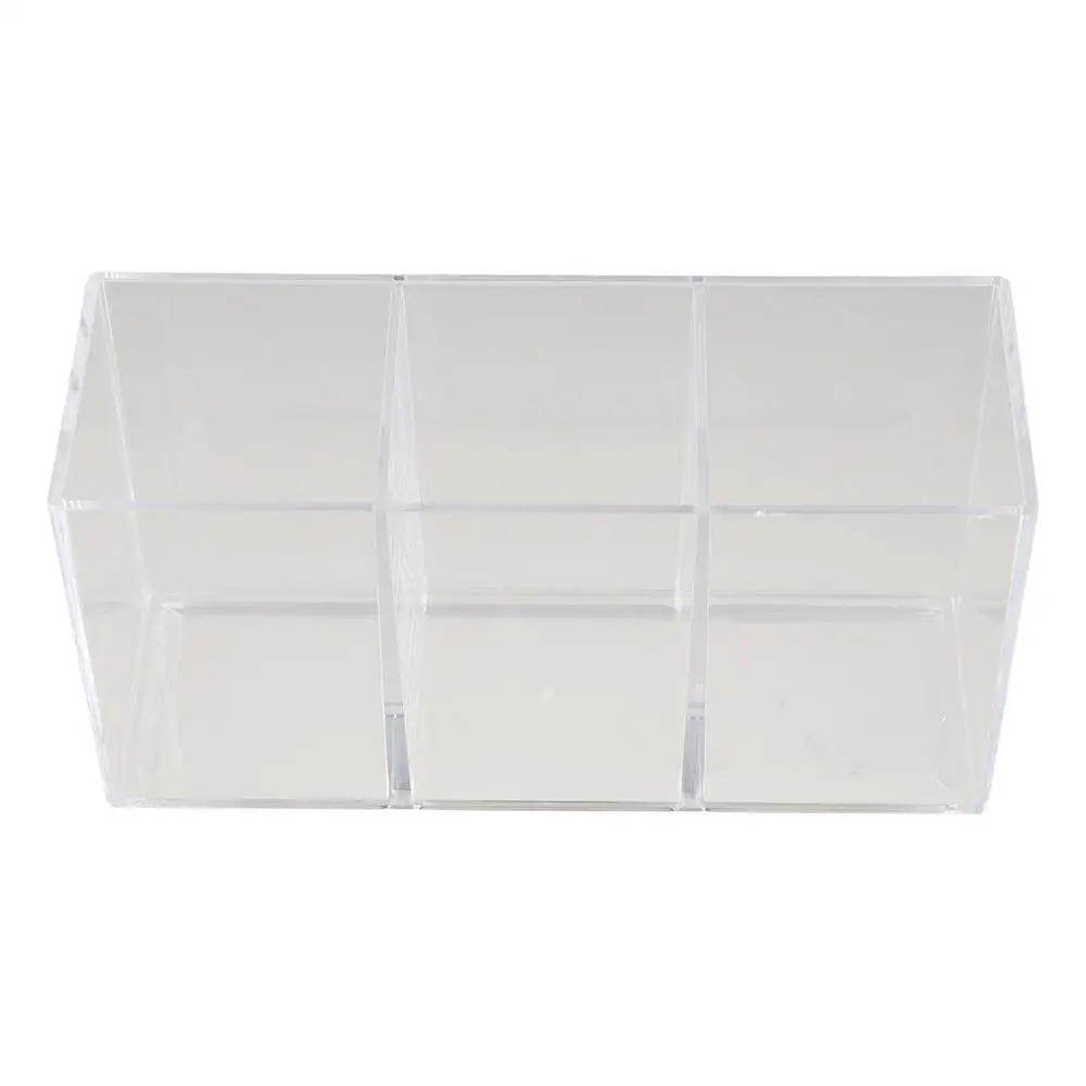 Transparent Desk Pen Holder Simple Acrylic Pencil Storage Box Display Clear Stationery Organizer Cosmetic Organizer