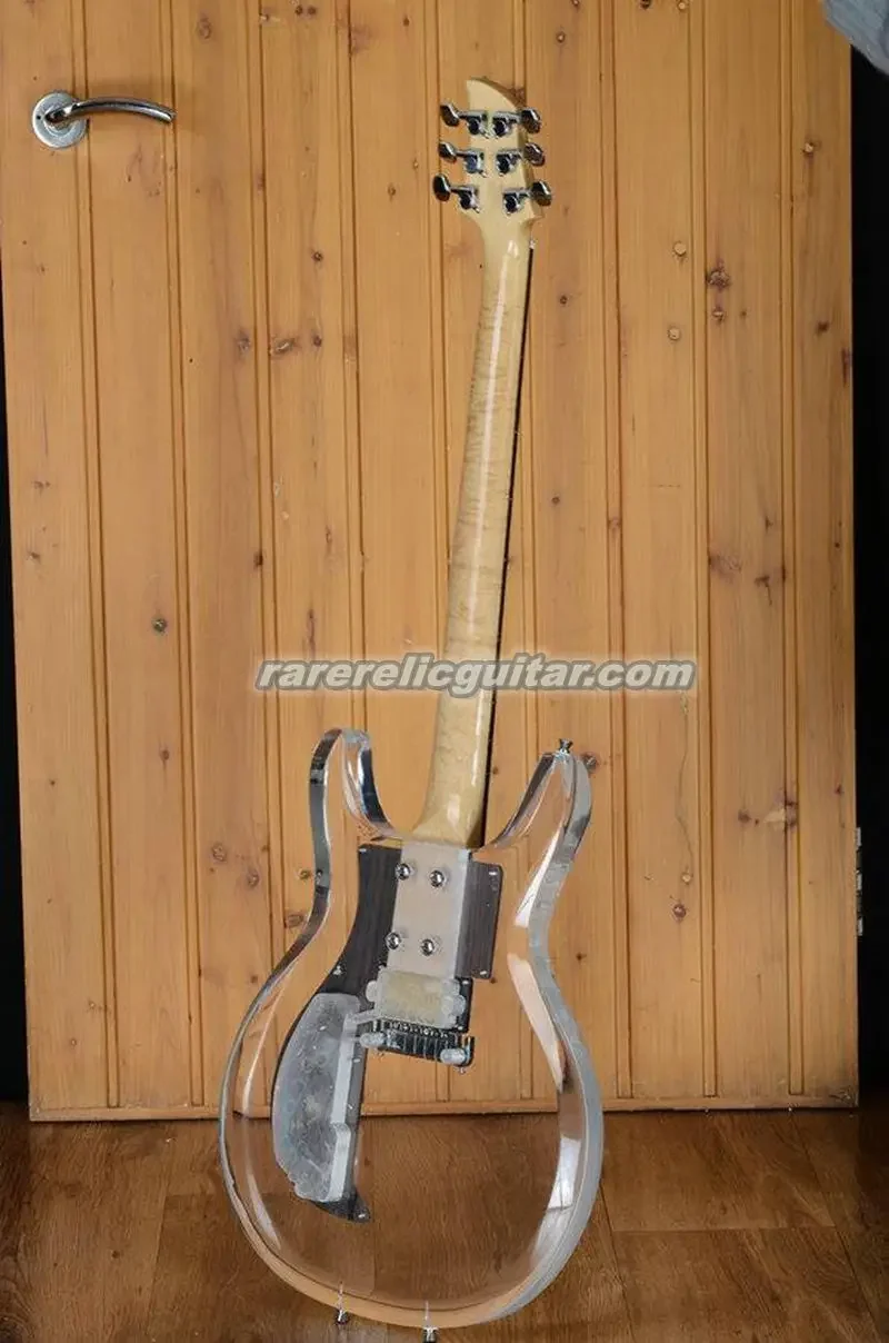 In StockIn Stock 6 Strings Dan Armstrong Plexi Crystal Electric Guitar Acrylic Body Maple Neck Rosewood Fretboard Wrap Around Ta