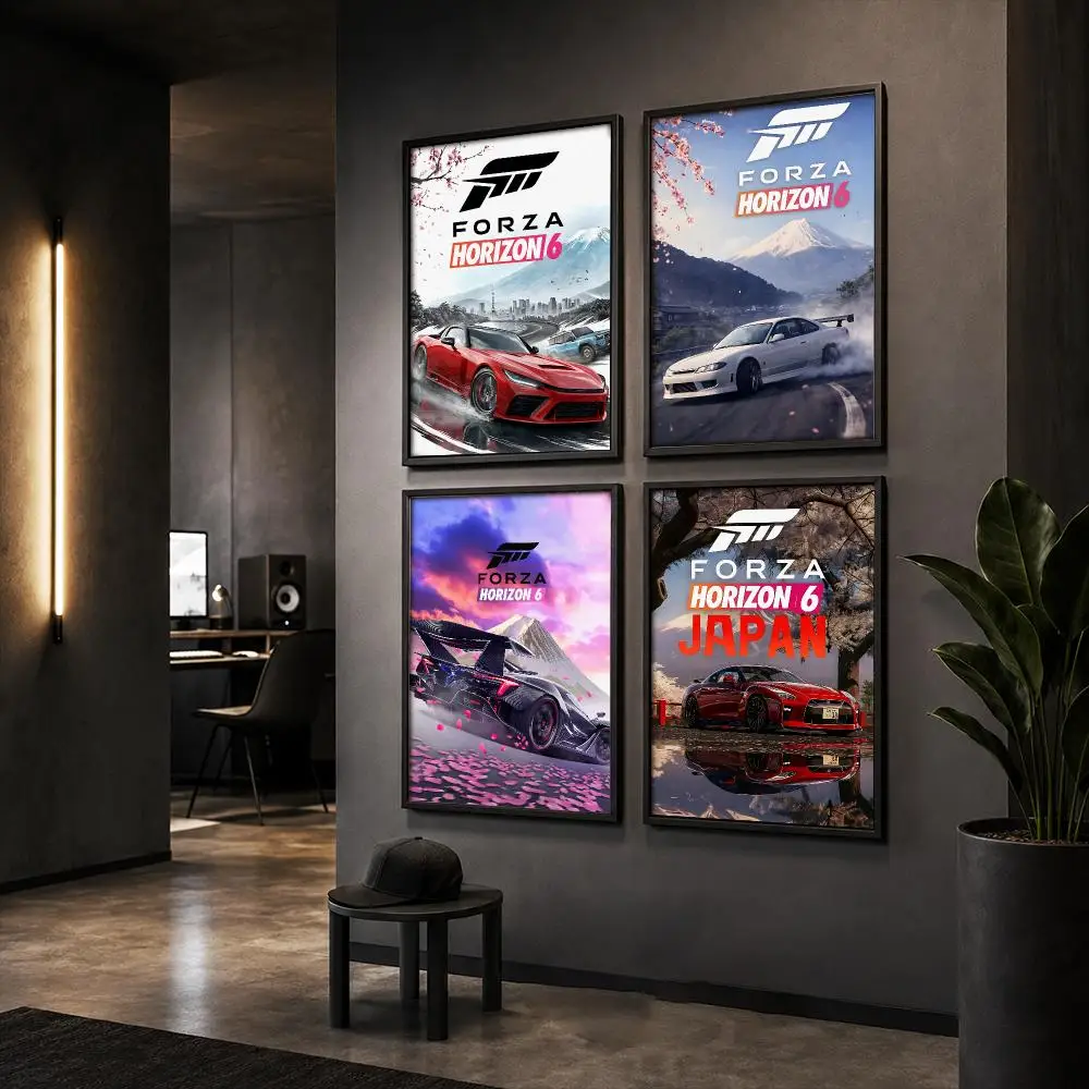 6Forza H-HorizonS Game Poster HD Home Wall Stickers House Hallway Living Room Bedroom Bar Office Decor Art Prints