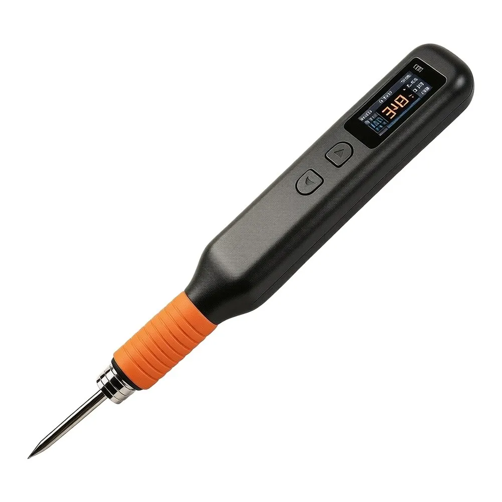 Wireless Rechargeable Soldering Iron with 0.96 Inch IPS LCD Display For Temp Voltage Current Power Readings for TB1 Tips