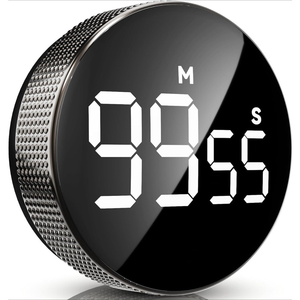  1 Piece Digital Timer Large LED Display Kitchen Reminder Visual Timer Magnetic Countdown Timer for Classroom Cooking Fitness 