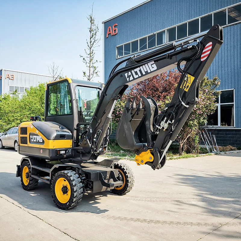 Землеройное оборудование 5 тонн 7 тонн 10 тонн 13 тонн гидравлический колесный экскаватор с сертификатами CE Землеройное оборудование 5 тонн 7 тонн 10 тонн 13 тонн гидравлический колесный экскаватор с сертификатами CE