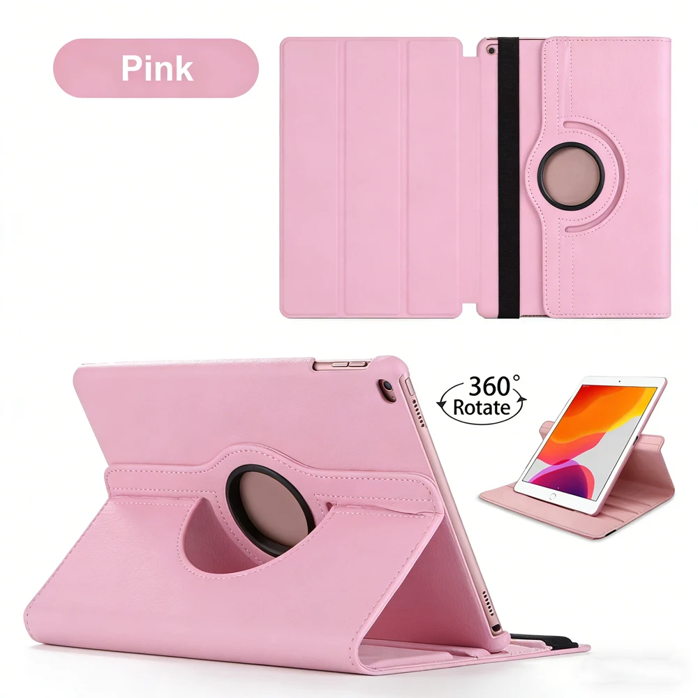 

For iPad 10th Gen Case 7 8 9th 10.2 iPad 11th Pro11 M4 Air11 2025 2024 Air 5 4 3 Mini 7 6 9.7" 360 Lychee Pattern Rotating Case