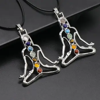 7顆靈氣石珠 內心平靜 佛陀 瑜珈 冥想 療癒 脈輪吊墜 時尚首飾 瑜珈冥想吊墜 寶石 8 最佳銷售 脈輪珠 - №6