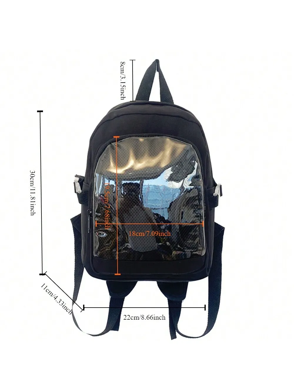 2024 Korean Fashion Y2K Mini Backpack Women Kawaii Itabag Transparent Pocket With Badges Display Plate Ita Backpack Girls Bags