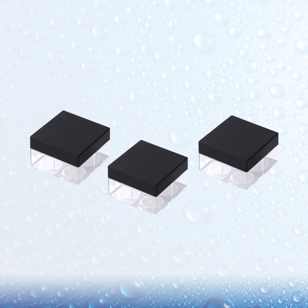 3 قطعة صندوق بودرة سائبة بأربعة شبكات، حاوية مكياج محمولة، حقيبة تخزين مستحضرات التجميل للسفر، تصميم مانع للتسرب، صندوق بودرة فضفاض