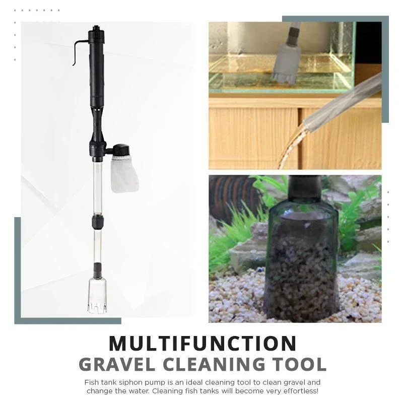 Electric Powerful Suction Aquarium Syphon Operated Fish Tank Sand Washer Cleaner 220V Vacuum Gravel Water Changer Siphon Filter