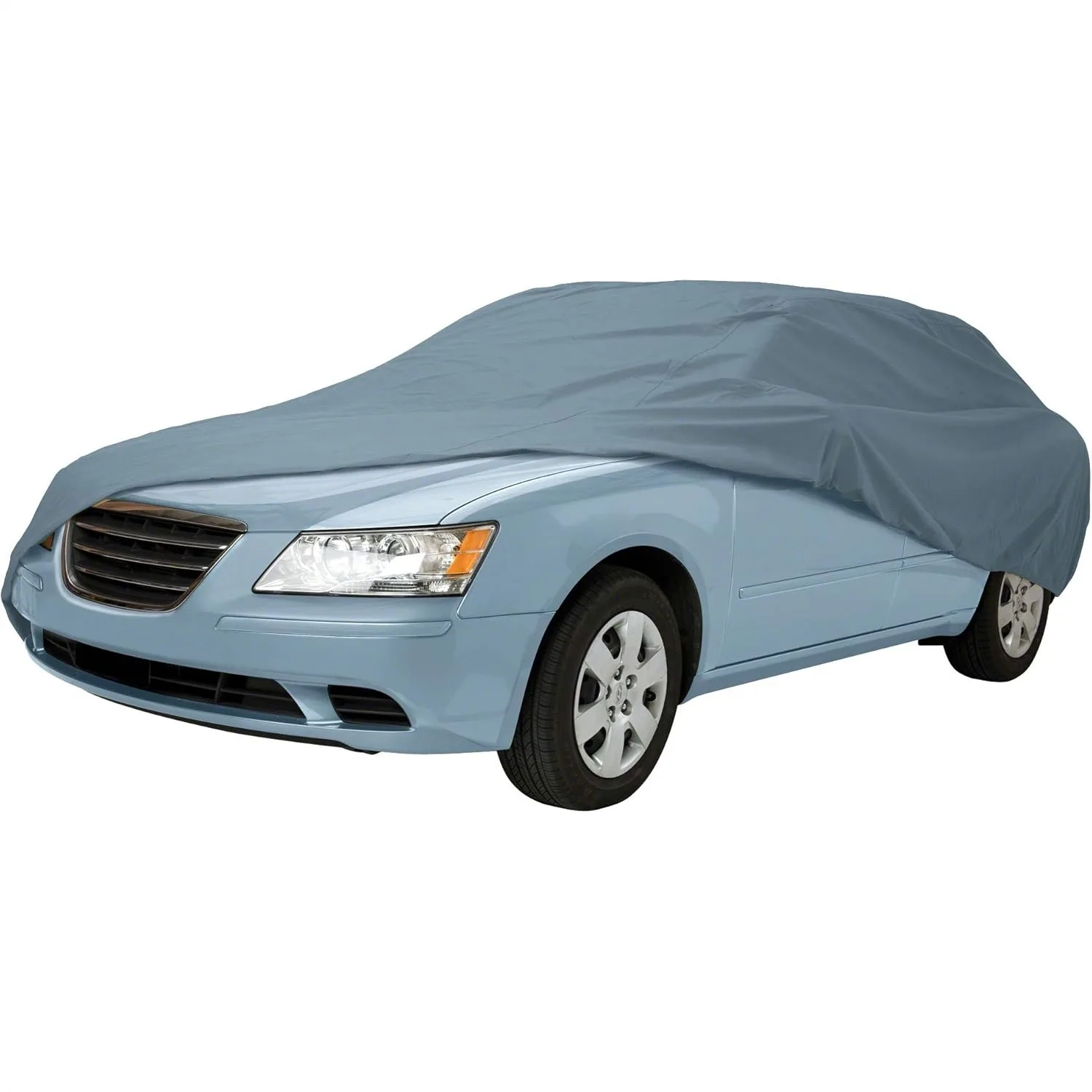 

Full-Size Sedan Car Cover for Cars 16-17.5 ft L, Water-Repellent PolyPRO1 Fabric with Elastic Hem and Antenna Patch