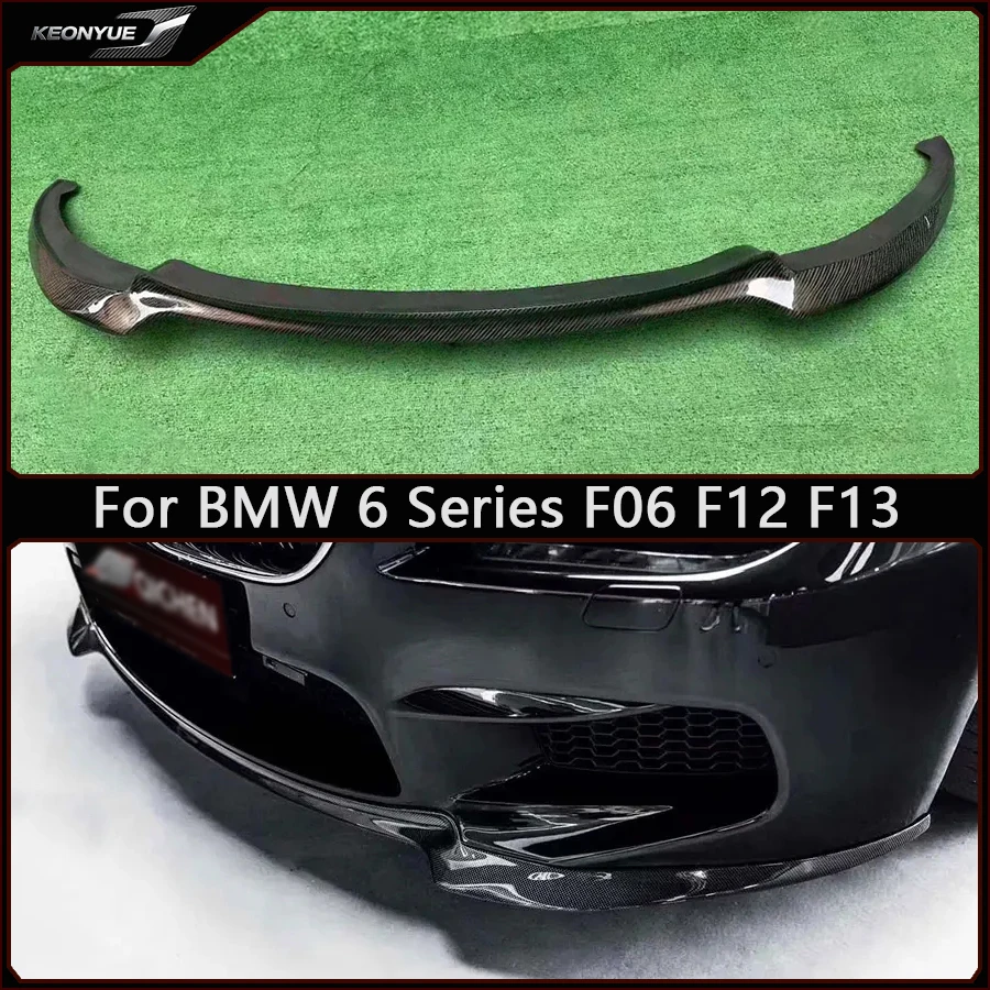 For BMW 6 Series F06 F12 F13 F06 Carbon Fiber Car Front Bumper Diverter Spoiler Diffuser Front lip chin Car Accessories body kit