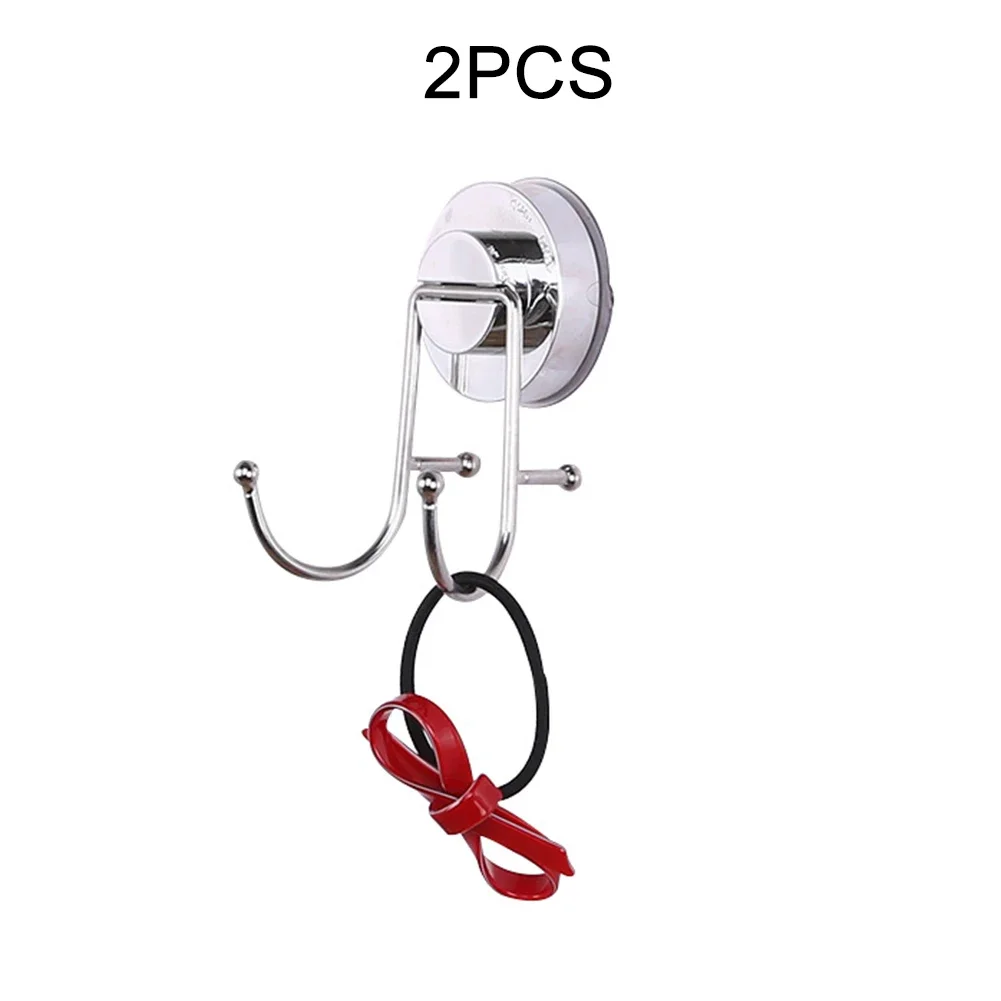 

2 шт., ванная комната, кухня, вакуумная присоска из нержавеющей стали, крючки для полотенец, держатель, двойной крючок для хранения, водонепроницаемый, 85 г, одинарный