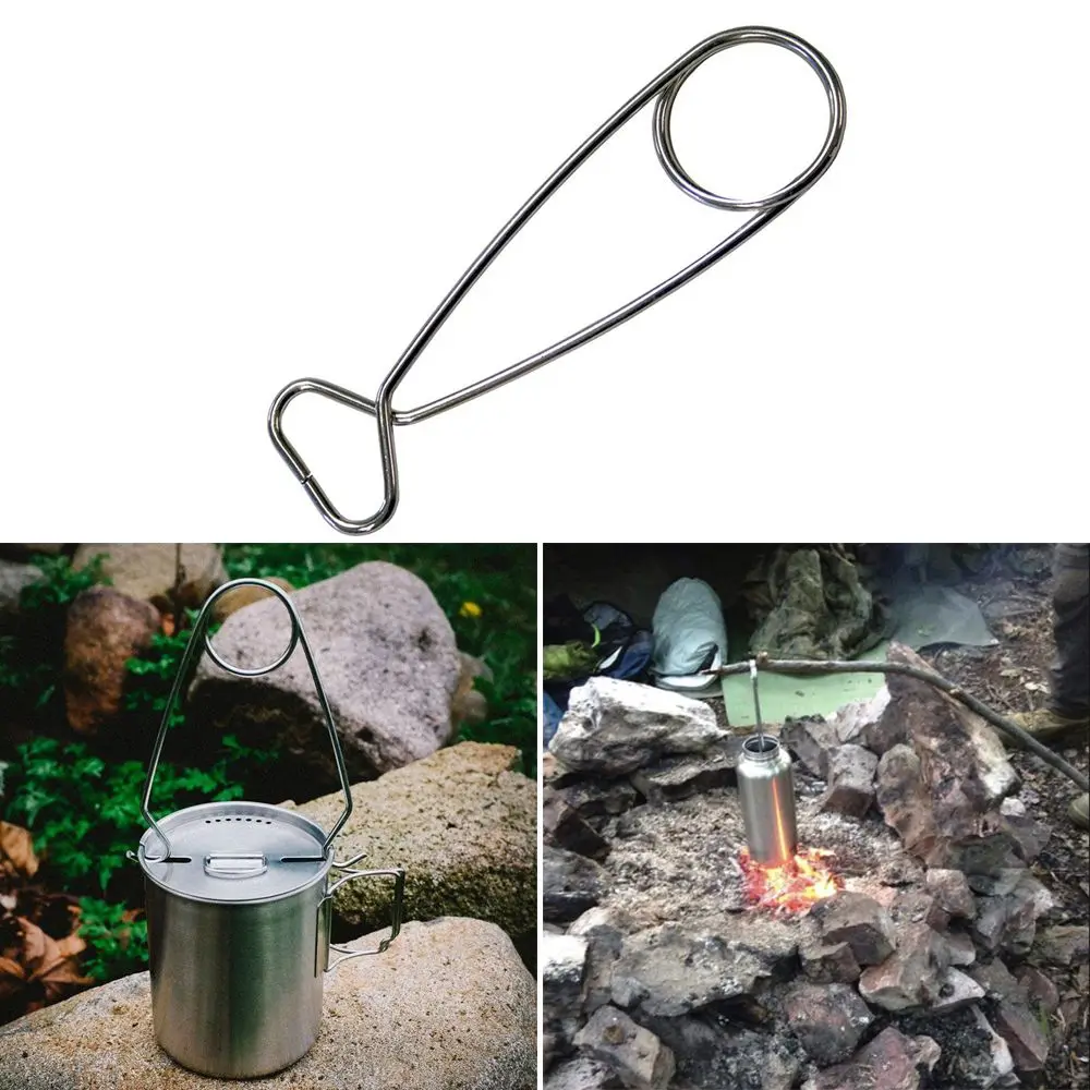 

Spring Steel Durable Hiking Mouth Spreader Outdoor Hanging Tool Pot Bottle Hanger Opener Fishing Tackle