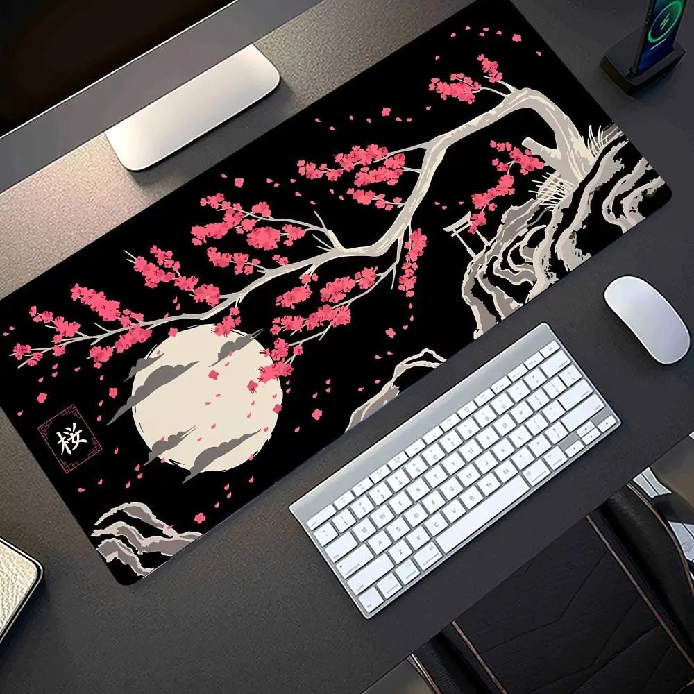 

Fuji Mountain Cherry Blossoms Mouse Pad Pc Accessories Extended Mouse Mat Gamer Setup Decoration Playmat Desk Pad Keyboard Mat