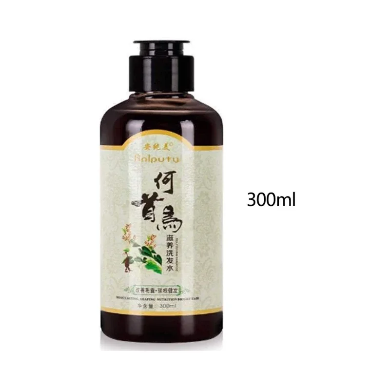 300ml Polygonum Multiflorum White To Black Shampoo Herbal Effective Grey-Hair Remover Anti White Treatments Moisturizing