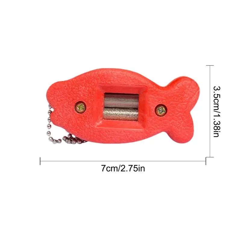 Hockey Skate Sharpener Fish Style Ice Skating Edge Blade Sharpener Diamond Hand Held Pattern Blade Skate Sharpening Tool With Ke