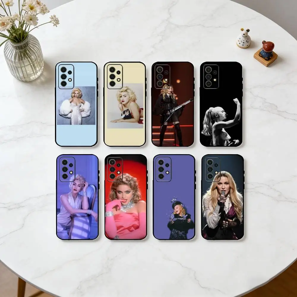 

Singer M-Madonna Phone Case For Samsung S25,S24,S21,S22,S23,S30,Ultra,S20,Plus,Fe,Soft Silicone Black Cover