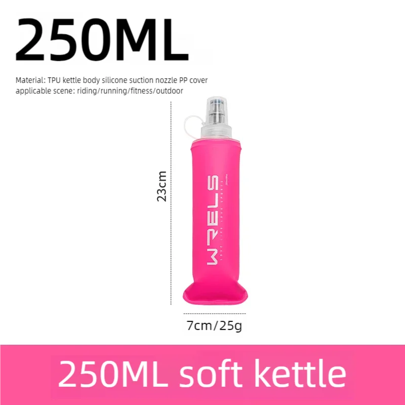 Fietsen Sport Waterfles Lekvrije Duurzame Zachte Kolf High Flow BPA Gratis Draagbare TPU Opvouwbare Waterbeker Outdoor Hardlopen