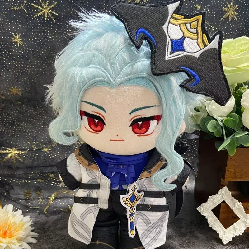 20cm Anime Game Genshin Impact Fatui Dottore Kawaii Cosplay Plushies Doll Dress Up Clothing Plush DIY Fans Collection Toy Gifts