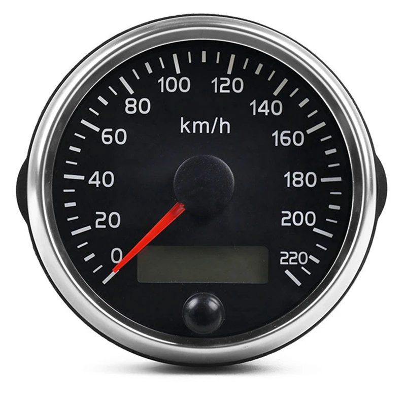 NEW-Car Universal 85Mm Speedometer Odometer Dual Function LCD Panel Modified Car Speedometer 220Km/H