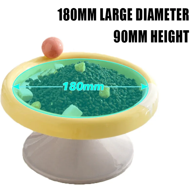 Ceramic Cat BowlsExtra Wide Cat Food Bowl Pet Feeding Dish Great Height for Protecting Spine Dog Bowl Easy To Clean Pet Products