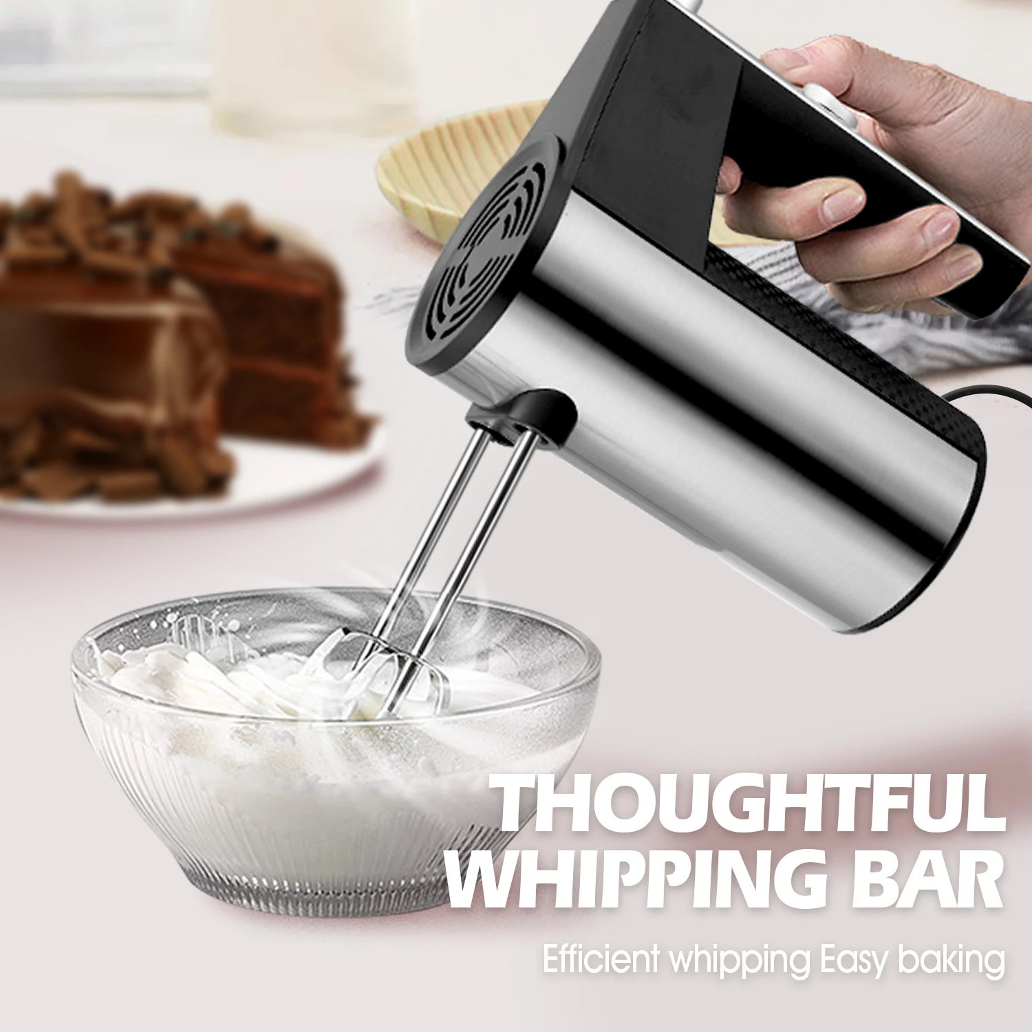 Household, handheld electric egg beater 5-speed speed regulation, high power, mixer
