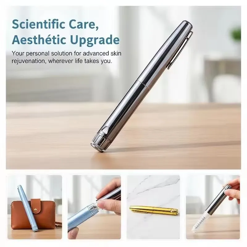 V4 Metal Peptide Pen 3ml, Adjustable Reusable Injector with Empty Cassette for HGH, Insulin & Subcutaneous Care