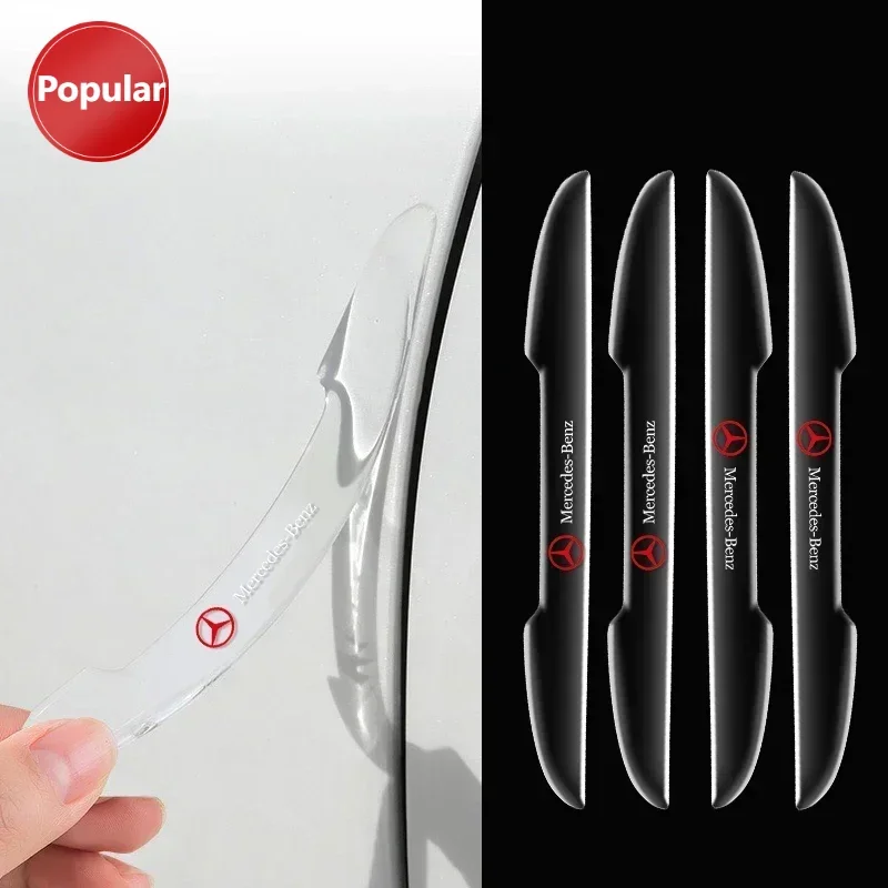 

# 4 шт., прозрачный бампер для двери автомобиля, защита от столкновений для Mercedes Benz B/C/E/S Class A Class C200L GLC GLE CLA