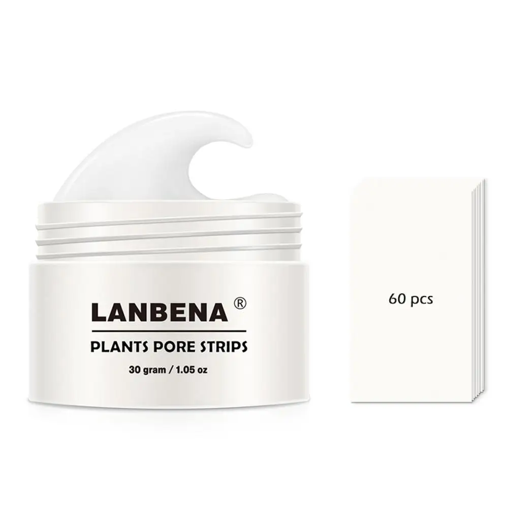 LANBENA-Papel Creme Removedor De Cravos, Tiras De Poros De Plantas, Limpeza De Acne Do Nariz, Pontos Pretos, Peel Off Mud Mask, Tratamentos, Cuidados Com A Pele