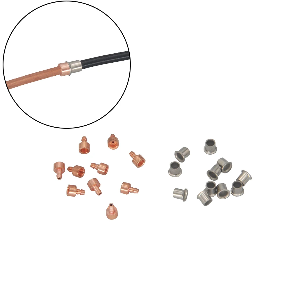 Image of 2mm Kupfer Rohr Solder Stecker Mit Metall Befestigungs Hülse Für 2mm OD rohr Hydraulische Öl Zylinder Rohr RC modell Teile