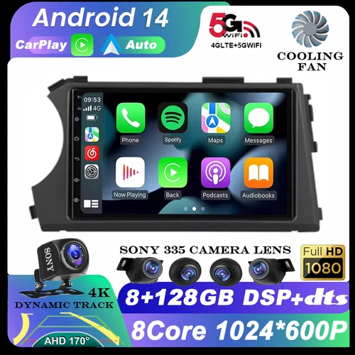 Radio con GPS para coche, reproductor Multimedia con Android 14, 7 pulgadas, 4G, WIFI, Carplay, QLED, para SSangyong Actyon Kyron