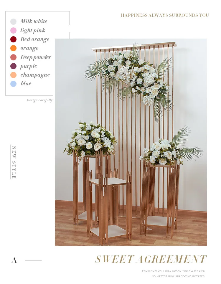 Vielseitige Weiße Künstliche Blumenreihe für Hochzeiten, Hängende Blumen für Wege, Deko-Set mit Kunstblumen für Schaufenster und Ausstellungen – Detail 3