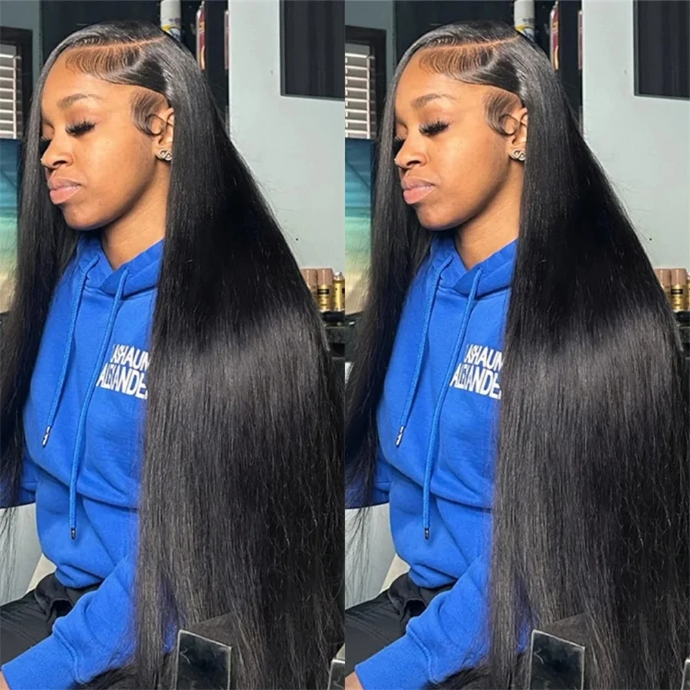 

30 38 Inch Bone Straight Transparent 13x6 Lace Frontal Human Hair Wigs 180 Density Brazilian Remy 13x4 Lace Front Wig For Women