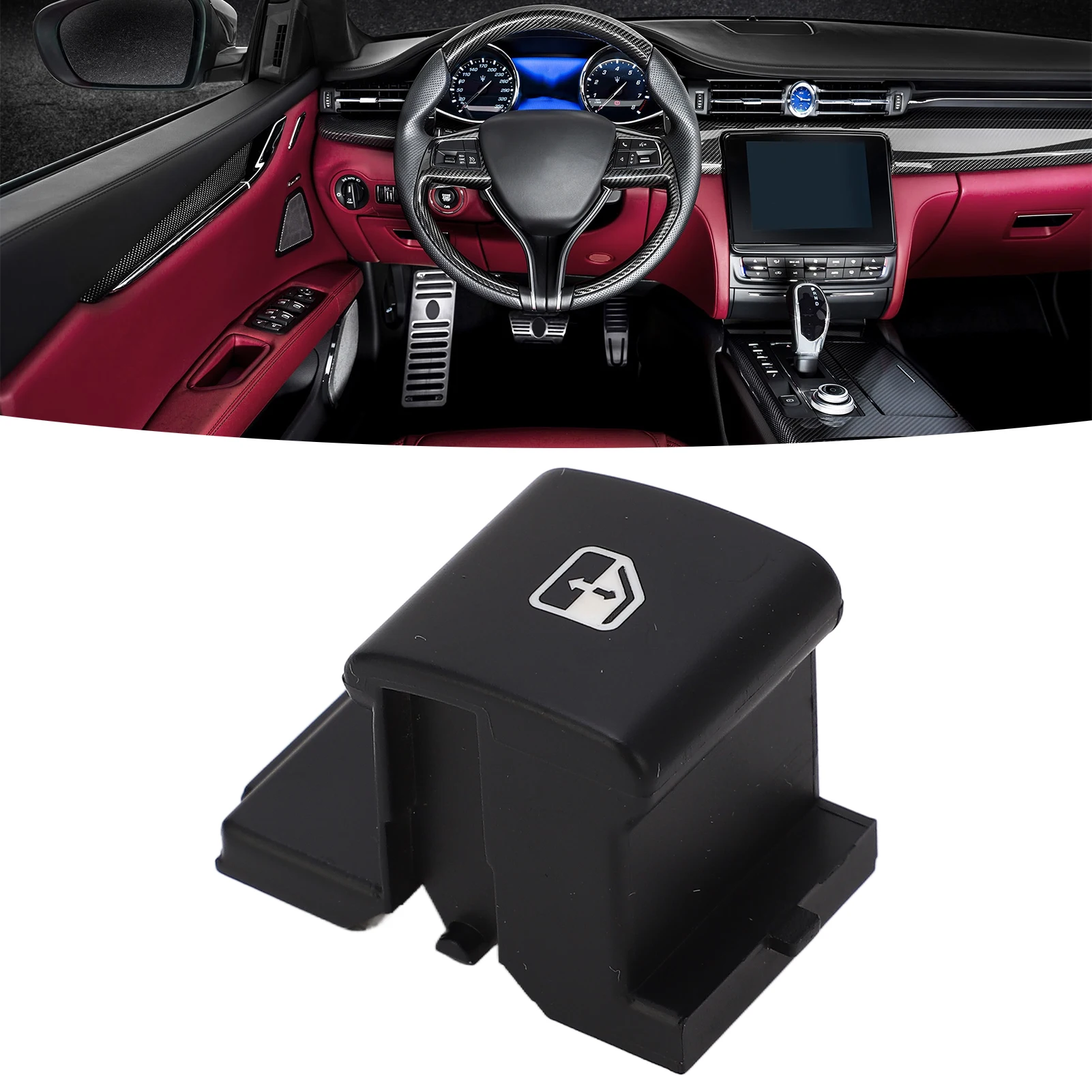 

Window Switch Button Cover - Impact Resistant, Car Window Lift Button Cap Replacement for Maserati GranTurismo 2007‑2014