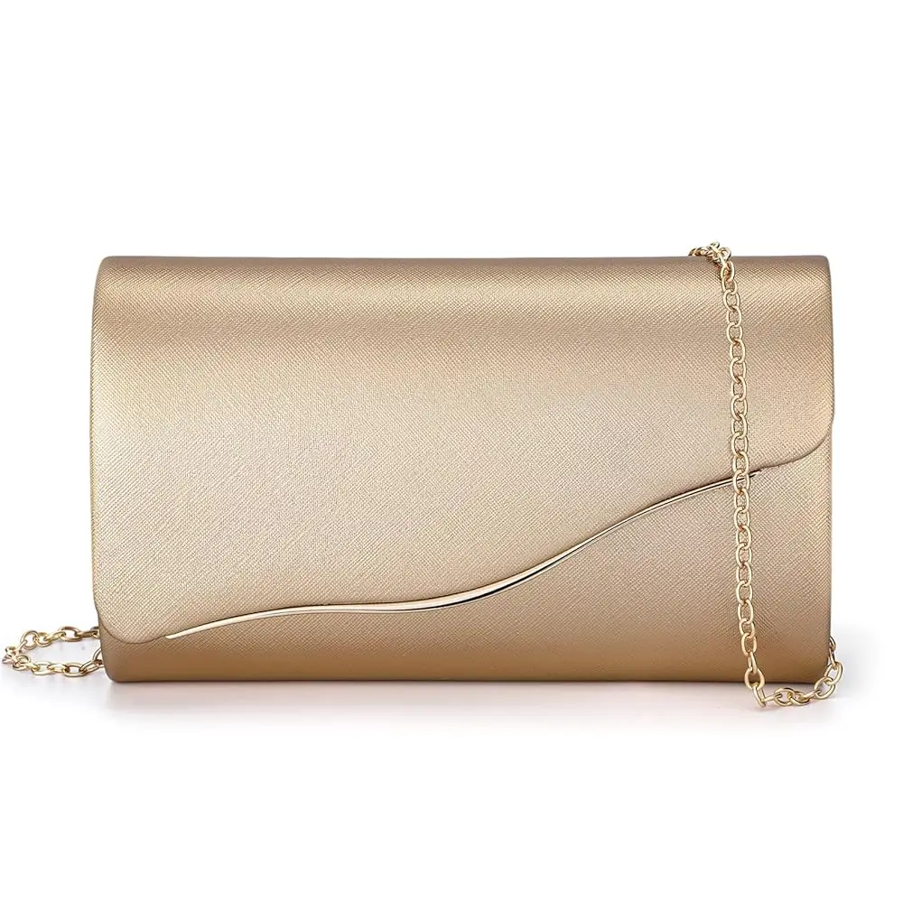 Bolsos de Mano Tipo Clutch para Mujer, de Cuero Saffiano PU, Bolso de Noche Formal, Bandolera, Bolso de Mano para Cóctel, para Invitadas de Boda, Baile de Graduación