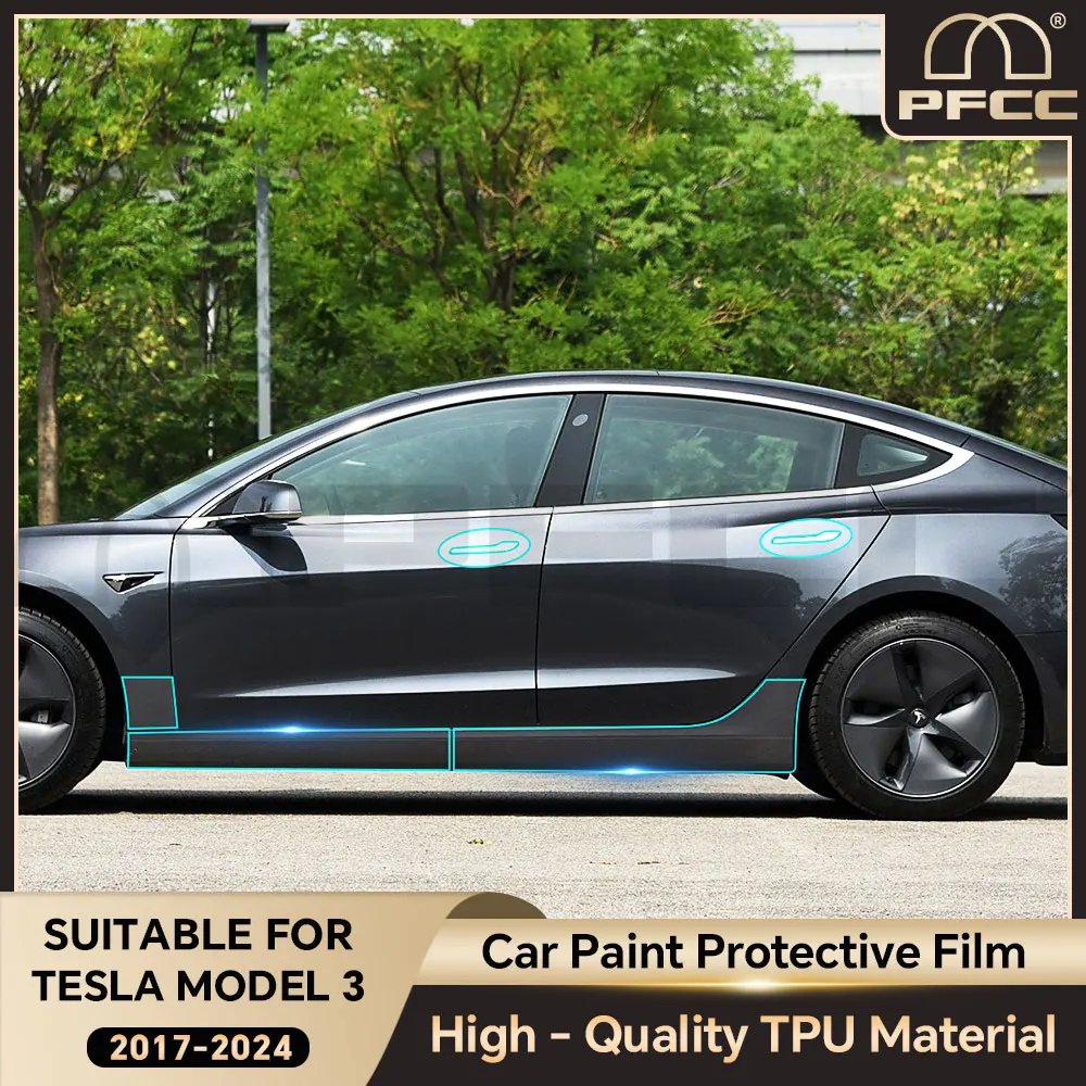 

PFCC for Tesla Model 3 2017 2018 2019 2020 2021 2022 2023 PPF TPU Protective Film Refit 8.5mil Paint Protection Body Sticker