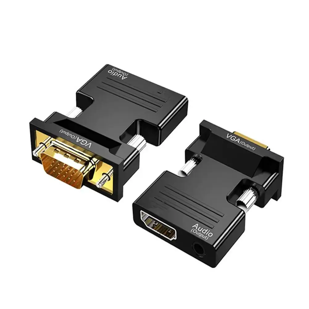 Vga para hdmi-conversor compatível 1080p hd adaptador compatível para ps4/pc/portátil/monitor de tv/projetor