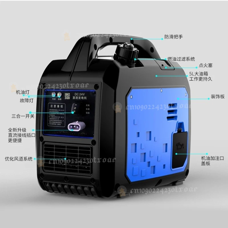 24V Parking Air Conditioning Automatic Start Stop Generator Remote Start DC Truck RV Camping Small Silent Generator