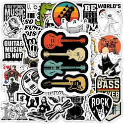 Rock Band Stickers Music Guitar Bass Drum Rock DIY Gift Decorative Decal for Scrapbook Journal Laptop Bottle Luggage Waterproof