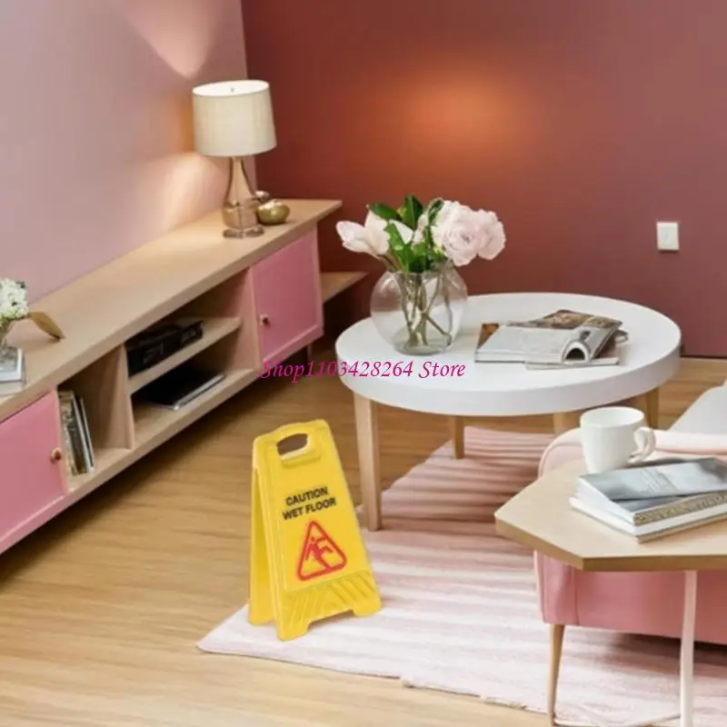 

Caution Sign For 1/12 Scale Doll House Kitchen Restaurant Scene Display Accessory
