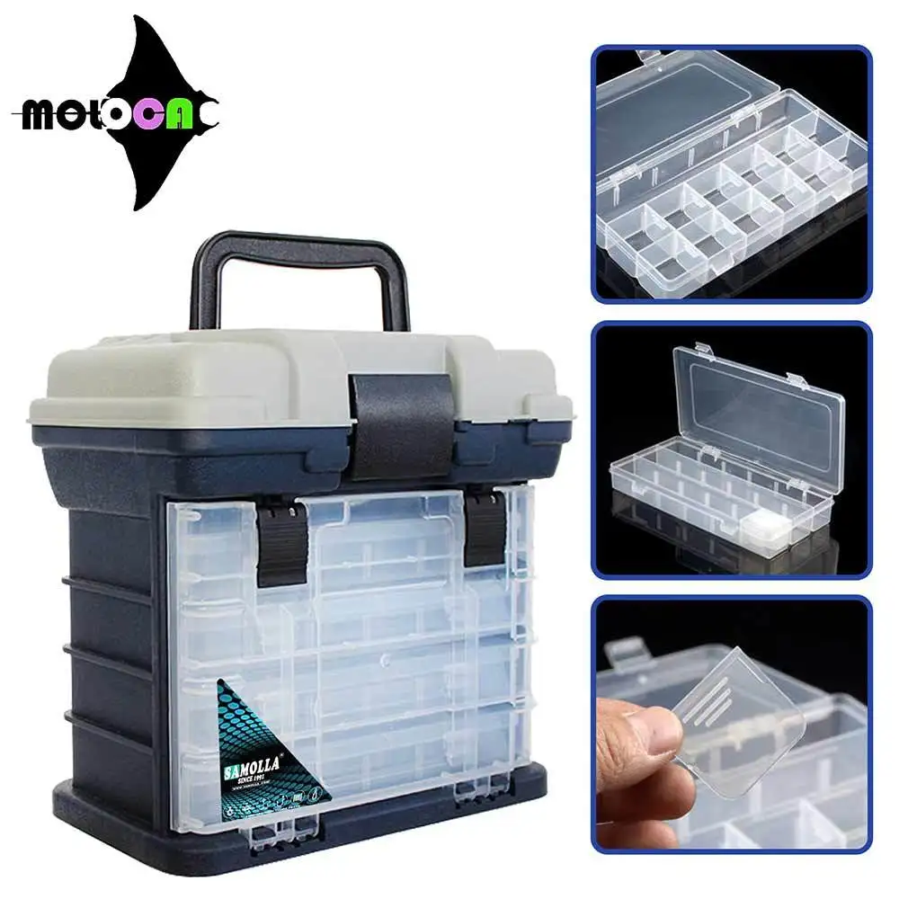 

Fishing Box Multi-storey Compartments Plastic Large Multifunction Accessories Storage Container Case Adjustable Organizer