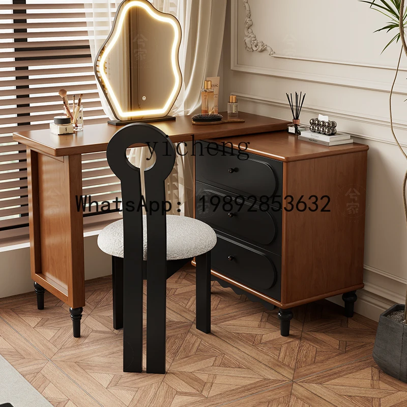 ABC  retro style dresser chest cabinet integrated  cosmetic table bedroom solid wood corner