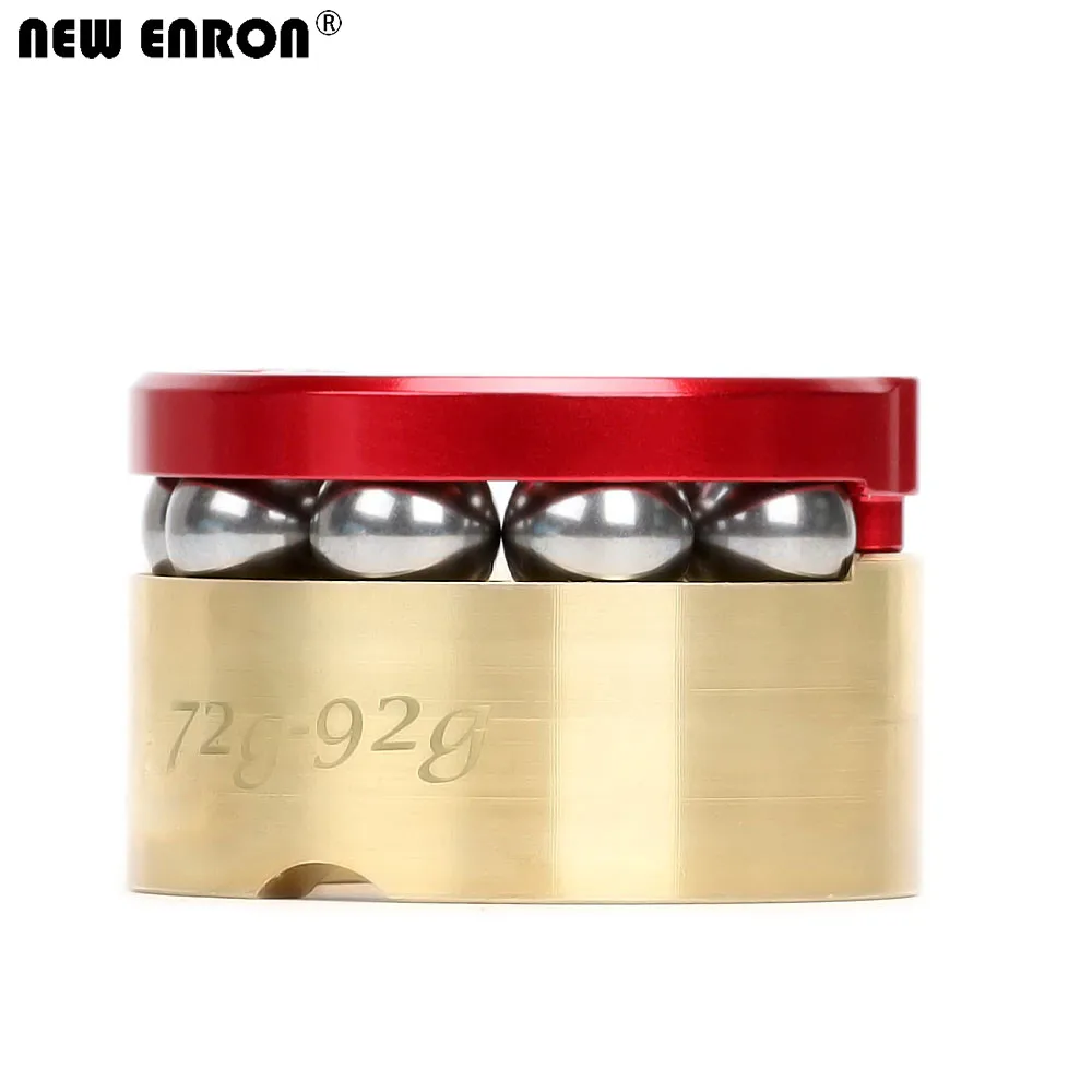 NEW ENRON Brass Wheel Counterweight Alloy Cover 304 Stainless Steel Ball Type With 9MM Hex for RC Traxxas 1/10 TRX4 TRX6 Crawler