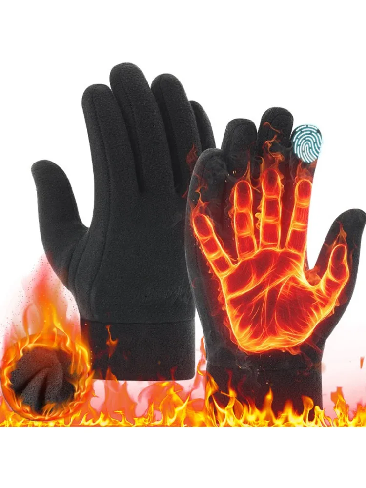 AliExpress Outdoor Thermal Fleece Windproof Winter Cycling Gloves Men TouchScreen Bike Bicycle Sports