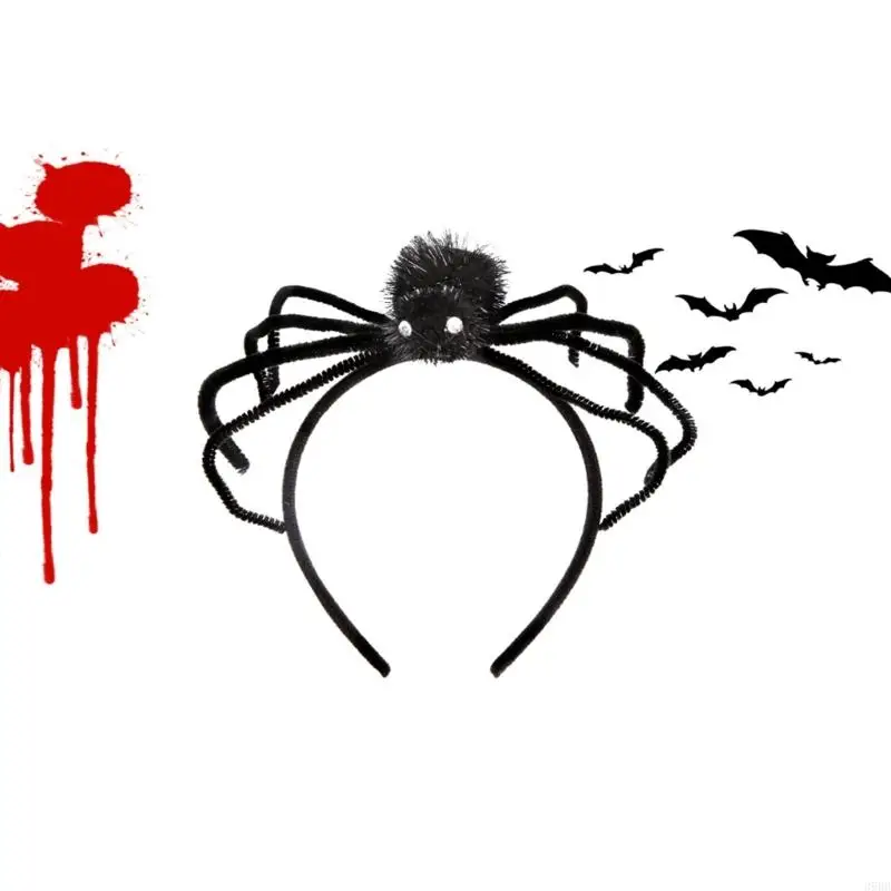 39BB Halloween Live Broadcast Spiders Arriders Hair Hoop Girls Makeup Carnavals Bandeira cabelo