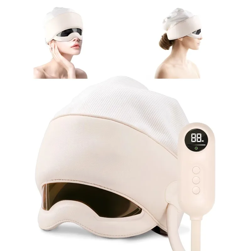 Smart Air Pressure Head Massager Electric Full Head Eye Therapy Relax Massage Device for Home Stress Relief