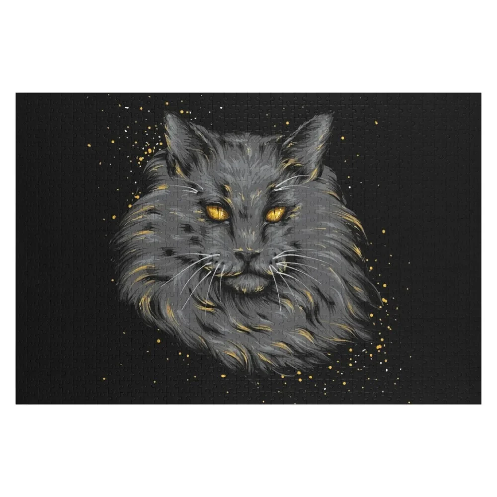 

Black long hair cute kitten with gold eyes Jigsaw Puzzle Personalized Gifts Personalized Gift Married Puzzle