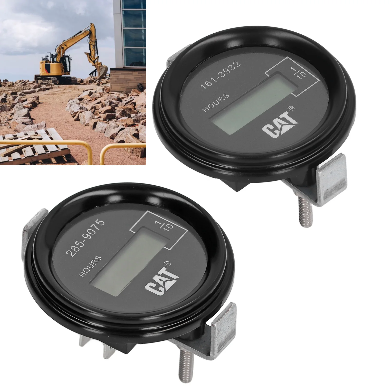 LCD Excavator Hour Meter Electronic Remote Timer 12V‑36V Current Timing Powerful with Built in Chip for Heavy Equipment