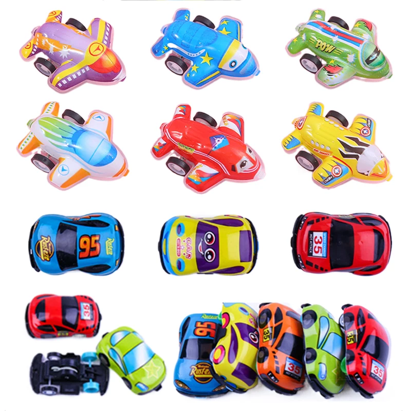 10/20pcs Pull Back Cars Plane Toys Cute Cartoon Plastic Toy Cars for Child Mini Car Model Funny Kids Toys Kindergarten Toys TMZ